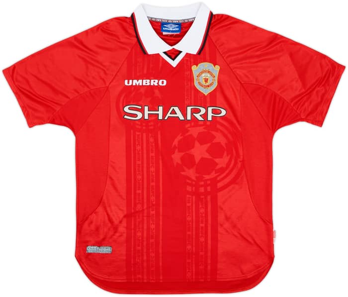 1997-00 Manchester United CL Shirt Beckham #7 - 8/10 - (L)