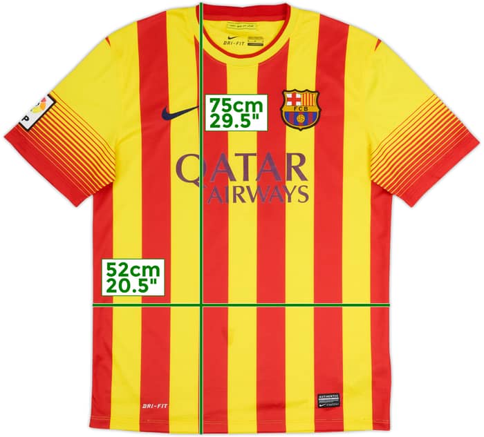 2013-15 Barcelona Away Shirt #14 - 8/10 - (M)