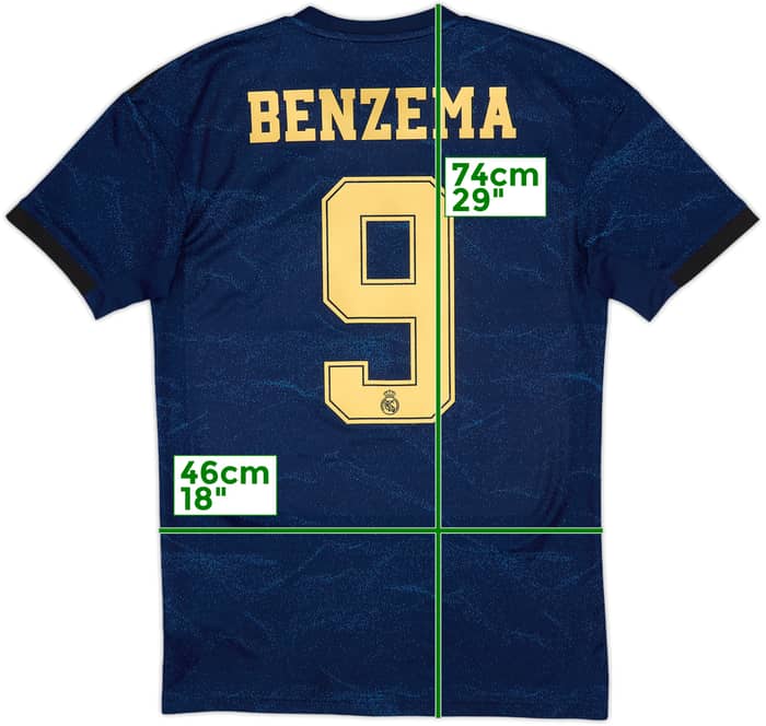 2019-20 Real Madrid Away Shirt Benzema #9 - 6/10 - (S)