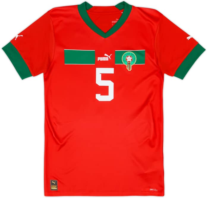 2022-24 Morocco Home Shirt Aguerd #5 - 10/10 - (XS)