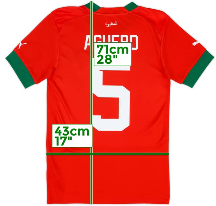 2022-24 Morocco Home Shirt Aguerd #5 - 10/10 - (XS)