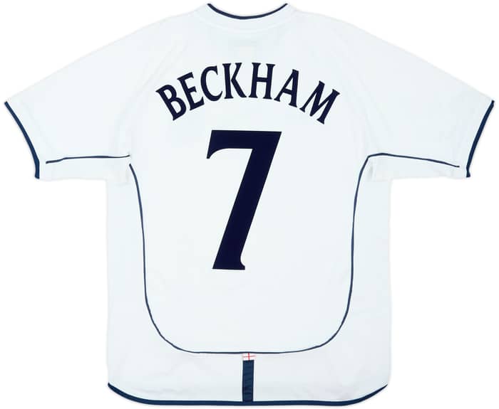2001-03 England Home Shirt Beckham #7 - 5/10 - (M)
