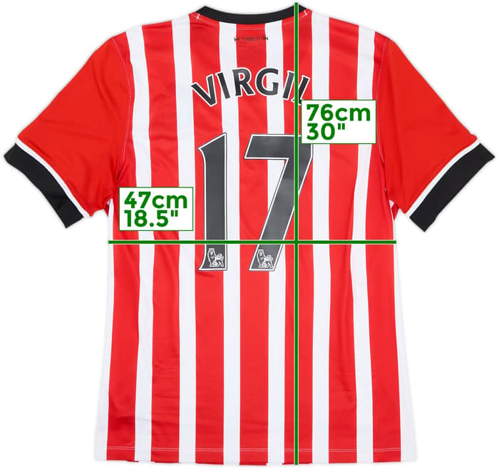 2016-17 Southampton Home Shirt Virgil #17 - 6/10 - (M)