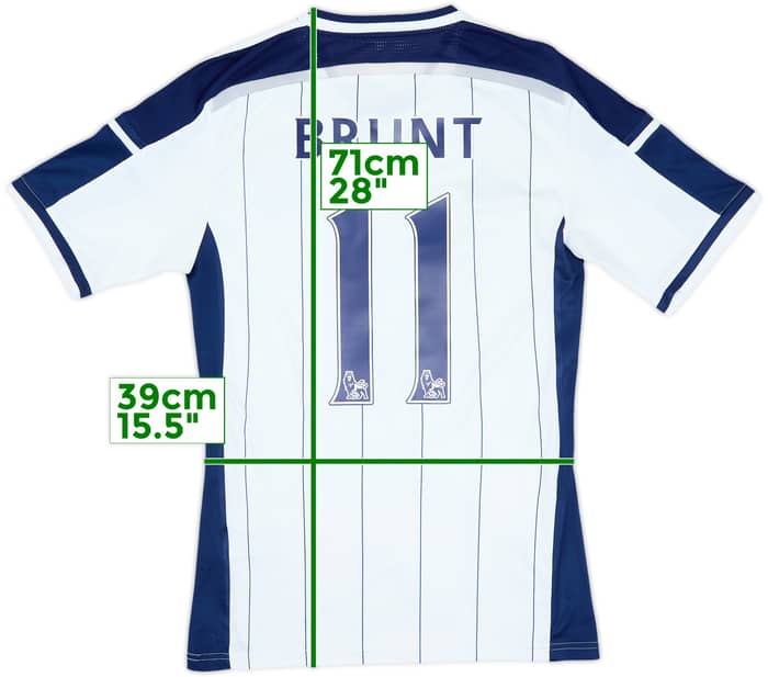 Camiseta de local del West Brom 2014-15 Brunt #11 - 7/10 - (S)