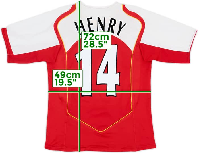 2004-05 Arsenal Home Shirt Henry #14 - 6/10 - (L)