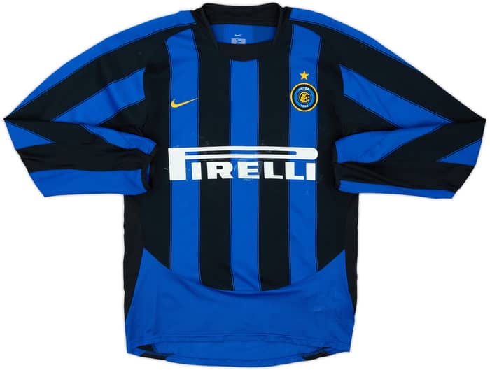 2003-04 Inter Milan Home L/S Shirt - 4/10 - (S)