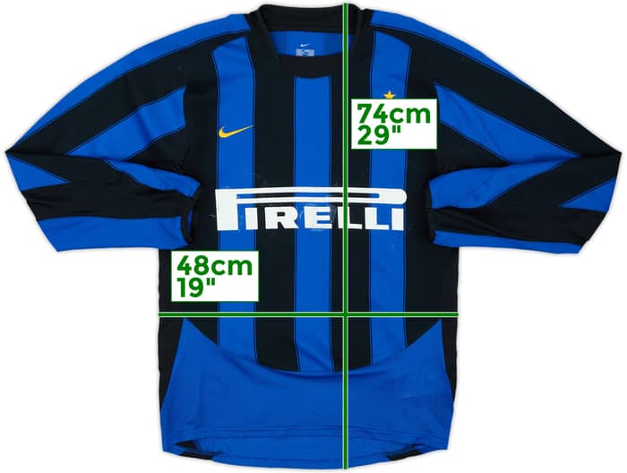 2003-04 Inter Milan Home L/S Shirt - 4/10 - (S)