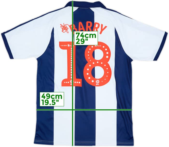 2018-19 West Brom Home Shirt Barry #18 - 7/10 - (L)