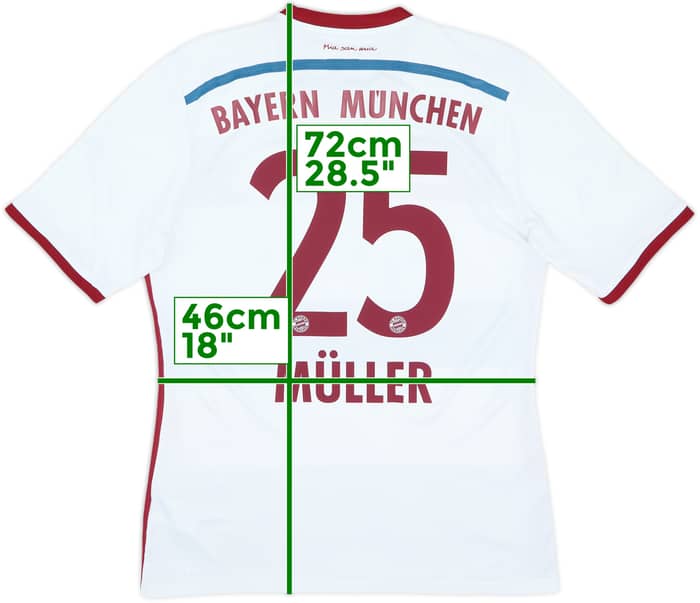 2014-15 Bayern Munich Away Shirt Muller #25 - 6/10 - (M)
