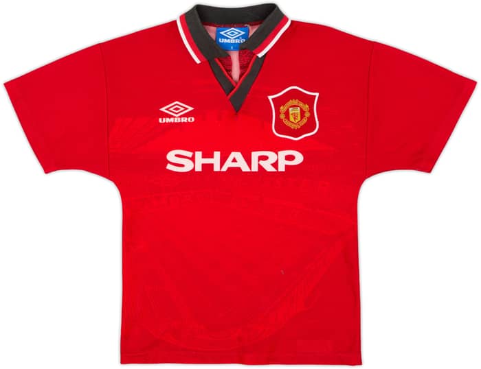 1994-96 Manchester United Home Shirt - 8/10 - (6-7 Years)