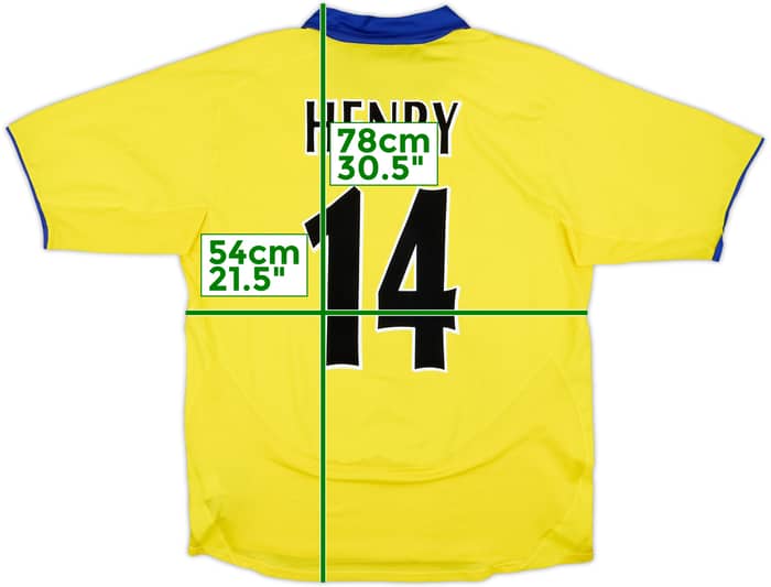 2003-05 Arsenal Away Shirt Henry #14 - 9/10 - (L)
