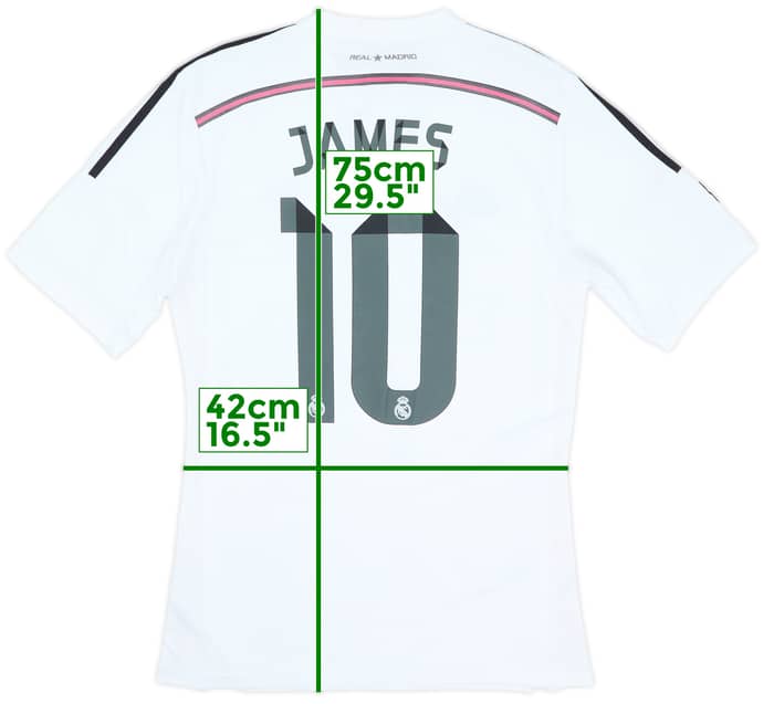 2014-15 Real Madrid Home Shirt James #10 - 6/10 - (M)