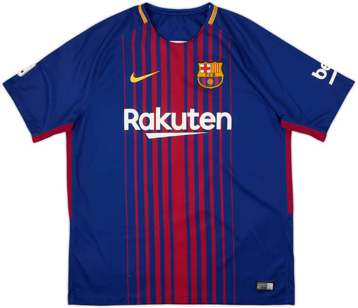 2017-18 Barcelona Home Shirt Suarez #9 - 7/10 - (L)