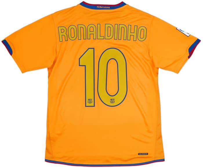 2006-08 Barcelona Away Shirt Ronaldinho #10 - 4/10 - (S)