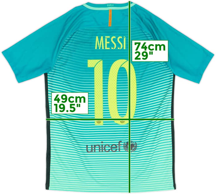 2016-17 Barcelona Tercera Camiseta Messi #10 - 8/10 - (M)
