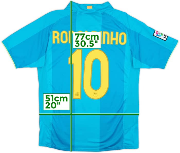 2007-09 Barcelona Away Shirt Ronaldinho #10 - 9/10 - (M)