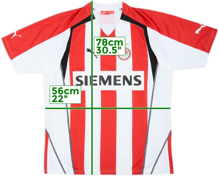 2005-06 Olympiakos Camiseta Local - 9/10 - (XL)