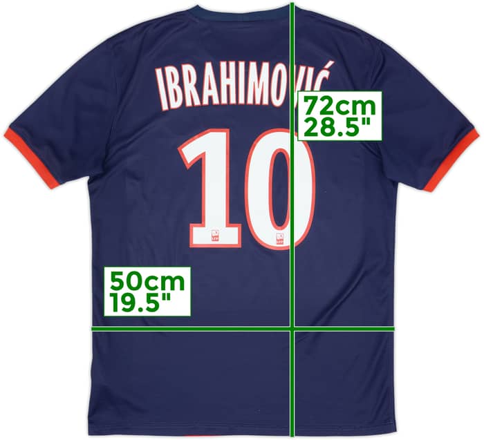 2013-14 Paris Saint-Germain Home Shirt Ibrahimovic #10 - 6/10 - (M)