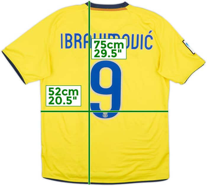 Camiseta de visitante del Barcelona 2008-10 Ibrahimovic #9 - 7/10 - (M)