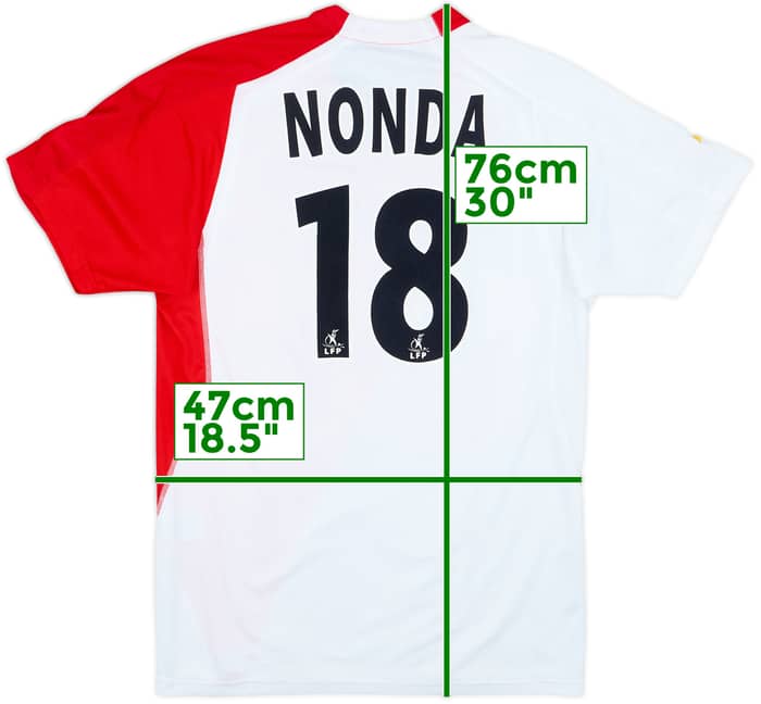 2004-06 Monaco Home Shirt Nonda #18 - 8/10 - (M)