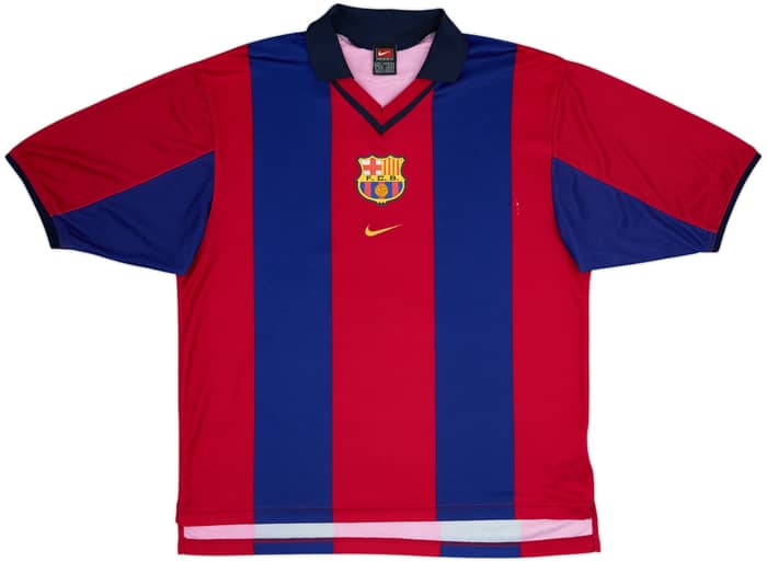 2000-01 Barcelona Basic Home Shirt Rivaldo #10 - 6/10 - (M)