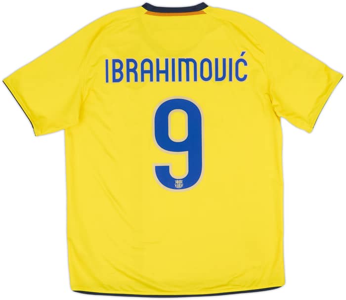 2008-10 Barcelona Away Shirt Ibrahimovic #9 - 8/10 - (L)