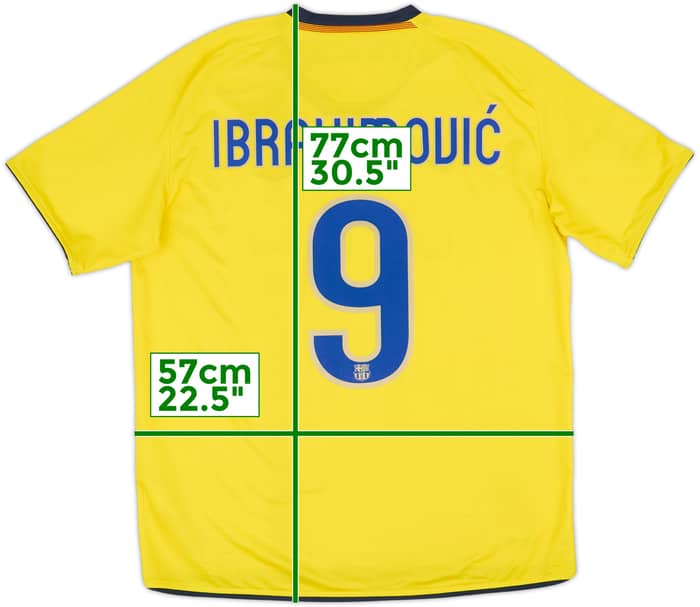 2008-10 Barcelona Away Shirt Ibrahimovic #9 - 8/10 - (L)