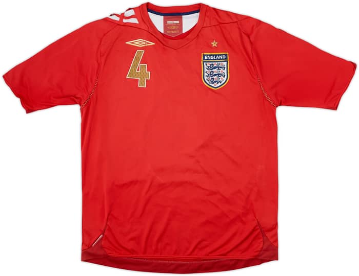 2006-08 England Away Shirt Gerrard #4 - 5/10 - (L)