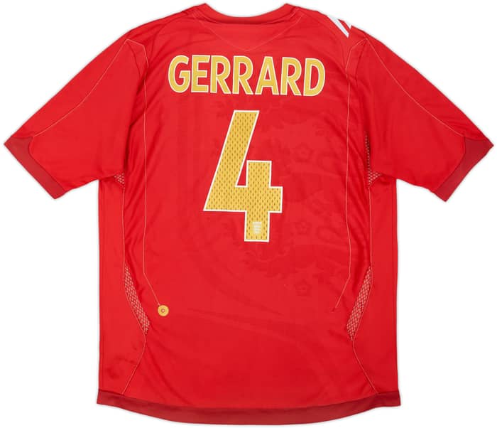 2006-08 England Away Shirt Gerrard #4 - 4/10 - (M)