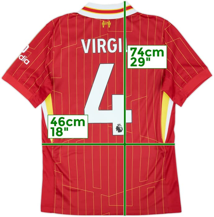 Camiseta de local del Liverpool 2024-25 Virgil #4 - 7/10 - (S)
