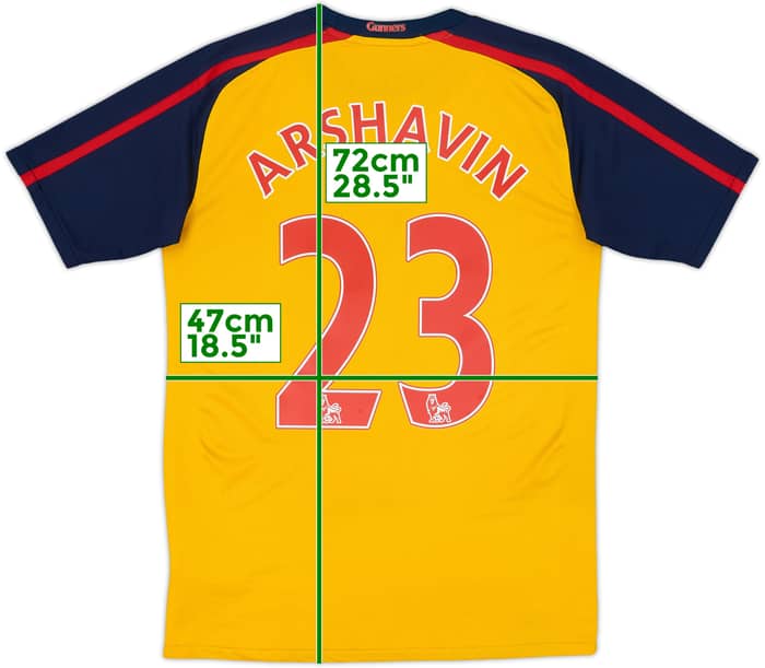 2008-09 Arsenal Away Shirt Arshavin #23 - 7/10 - (13-15 Years)
