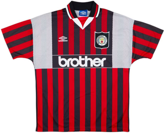 1994-96 Manchester City Away Shirt Kinkladze #7 - 10/10 - (XL)