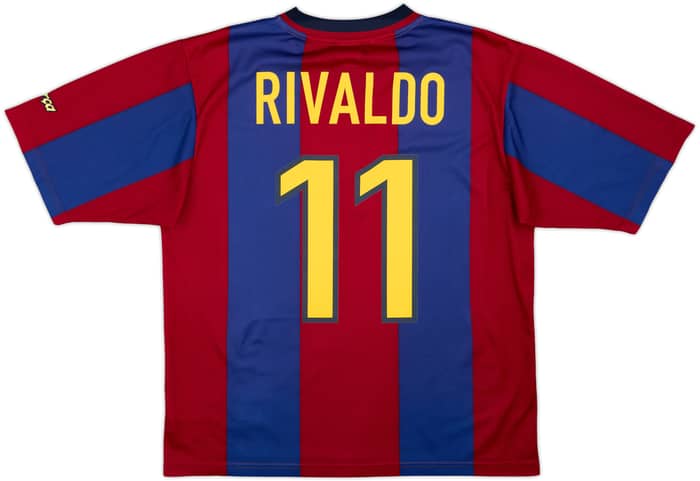1998-00 Barcelona Basic Home Shirt Rivaldo #11 - 7/10 - (M)