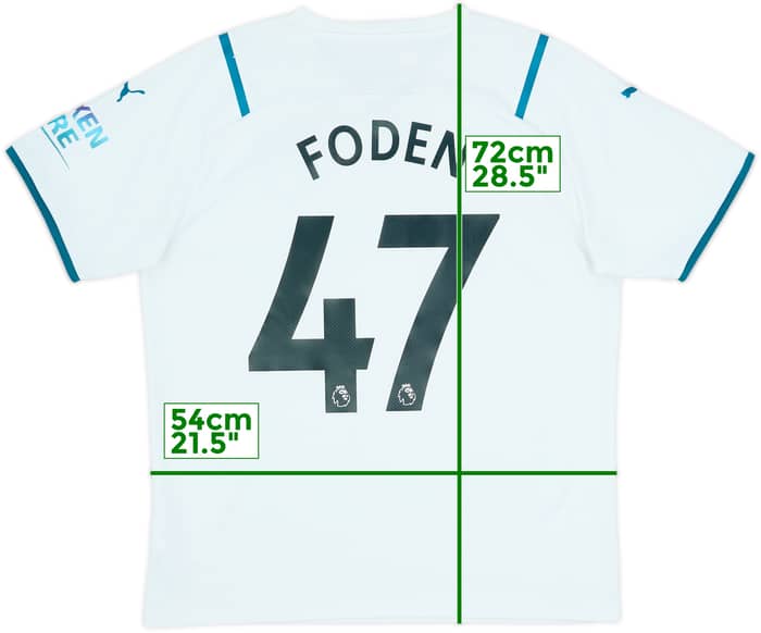 2021-22 Manchester City Away Shirt Foden #47 - 7/10 - (L)