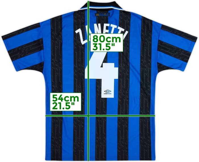 1997-98 Inter Milan Home Shirt Zanetti #4 - 10/10 - (L)