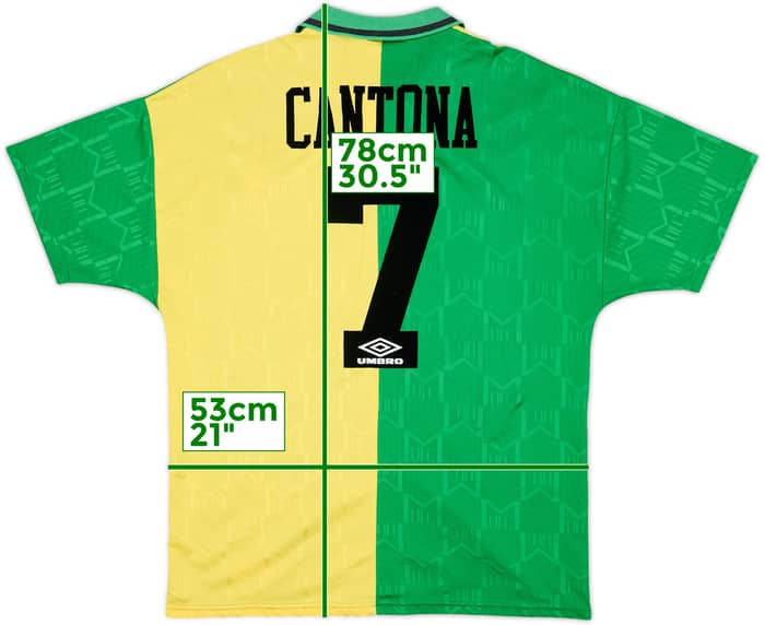 1992-94 Manchester United Third Shirt Cantona #7 - 8/10 - (L)