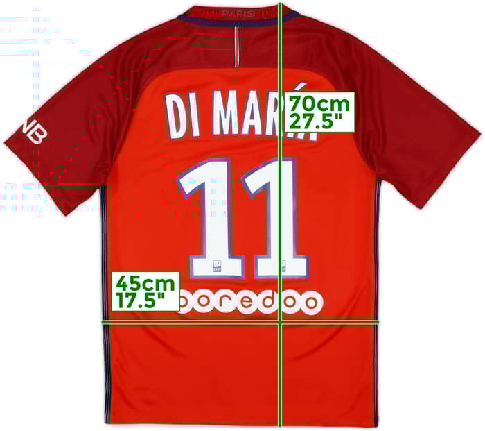 2016-17 Paris Saint-Germain Away Shirt Di Maria #11 - 6/10 - (S)