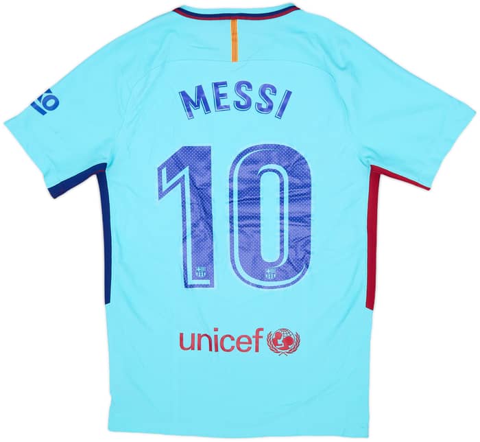 2017-18 Barcelona Authentic Away Shirt Messi #10 - 7/10 - (S)