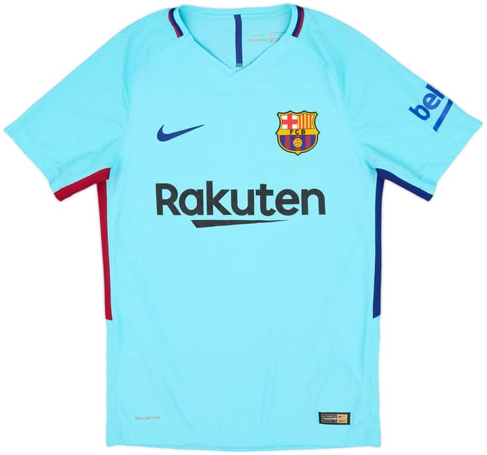 2017-18 Barcelona Authentic Away Shirt Messi #10 - 7/10 - (S)