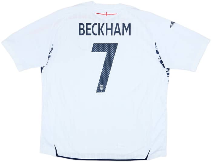 2007-09 England Home Shirt Beckham #7 - 6/10 - (3XL)