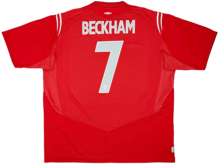 2004-06 Inglaterra Camiseta de visitante Beckham #7 - 8/10 - (3XL)