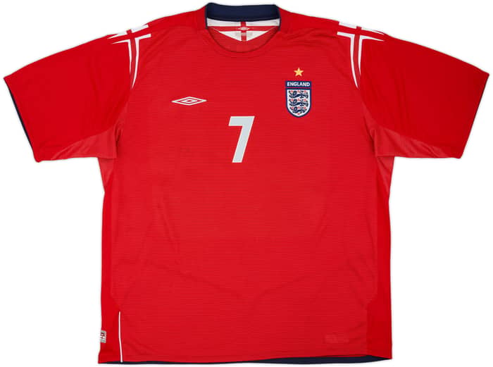 2004-06 Inglaterra Camiseta de visitante Beckham #7 - 8/10 - (3XL)