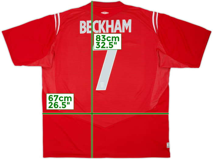 2004-06 Inglaterra Camiseta de visitante Beckham #7 - 8/10 - (3XL)