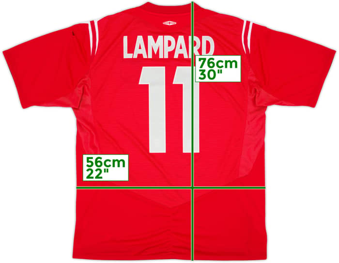 Camiseta de visitante de Inglaterra 2004-06 Lampard #11 - 10/10 - (XL)