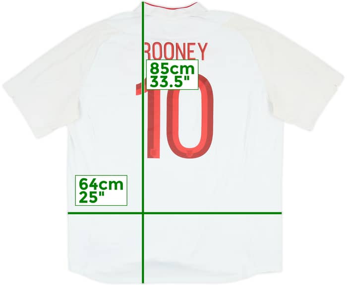 2012-13 England Home Shirt Rooney #10 - 8/10 - (3XL)
