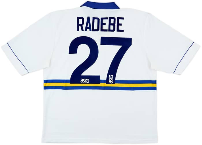 1993-95 Leeds United Home Shirt Radebe #27 - 8/10 - (XL)