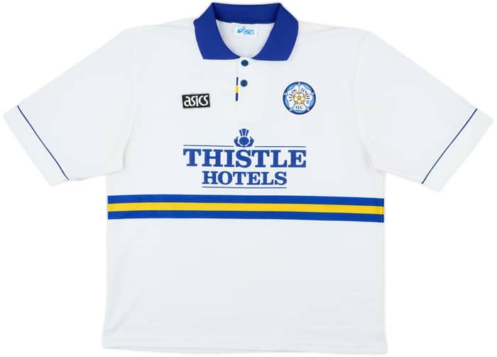 1993-95 Leeds United Home Shirt Radebe #27 - 8/10 - (XL)