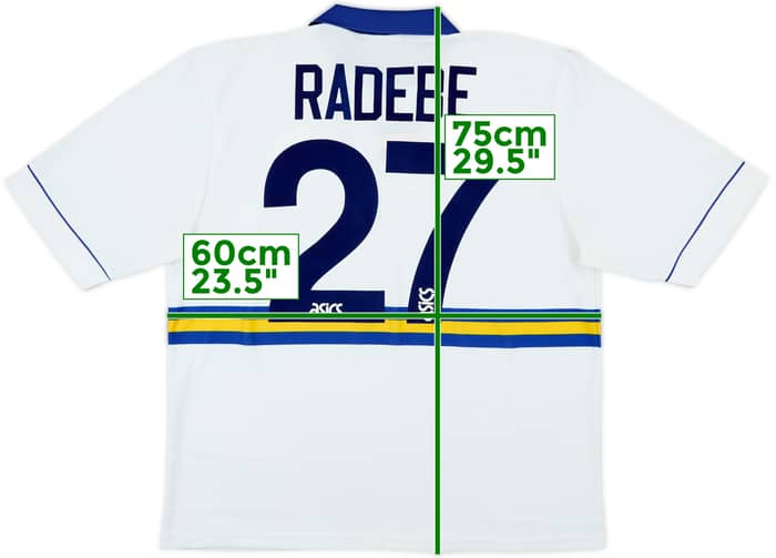 1993-95 Leeds United Home Shirt Radebe #27 - 8/10 - (XL)