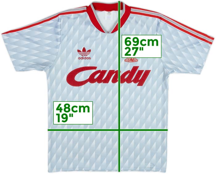 1989-91 Liverpool Camiseta Visitante - 8/10 - (S)