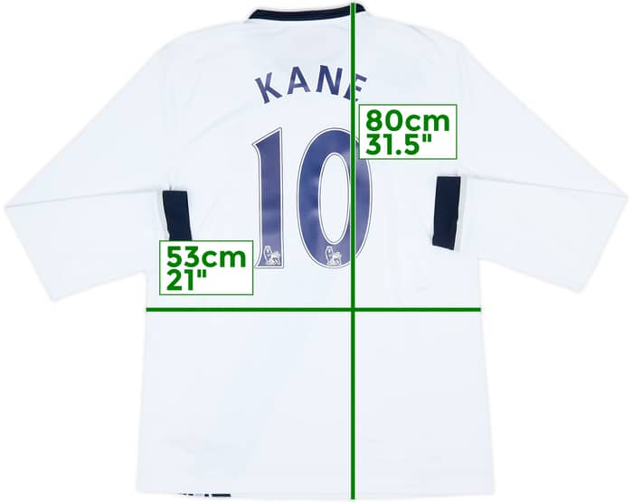 2015-16 Tottenham Home L/S Shirt Kane #10 - 6/10 - (XL)